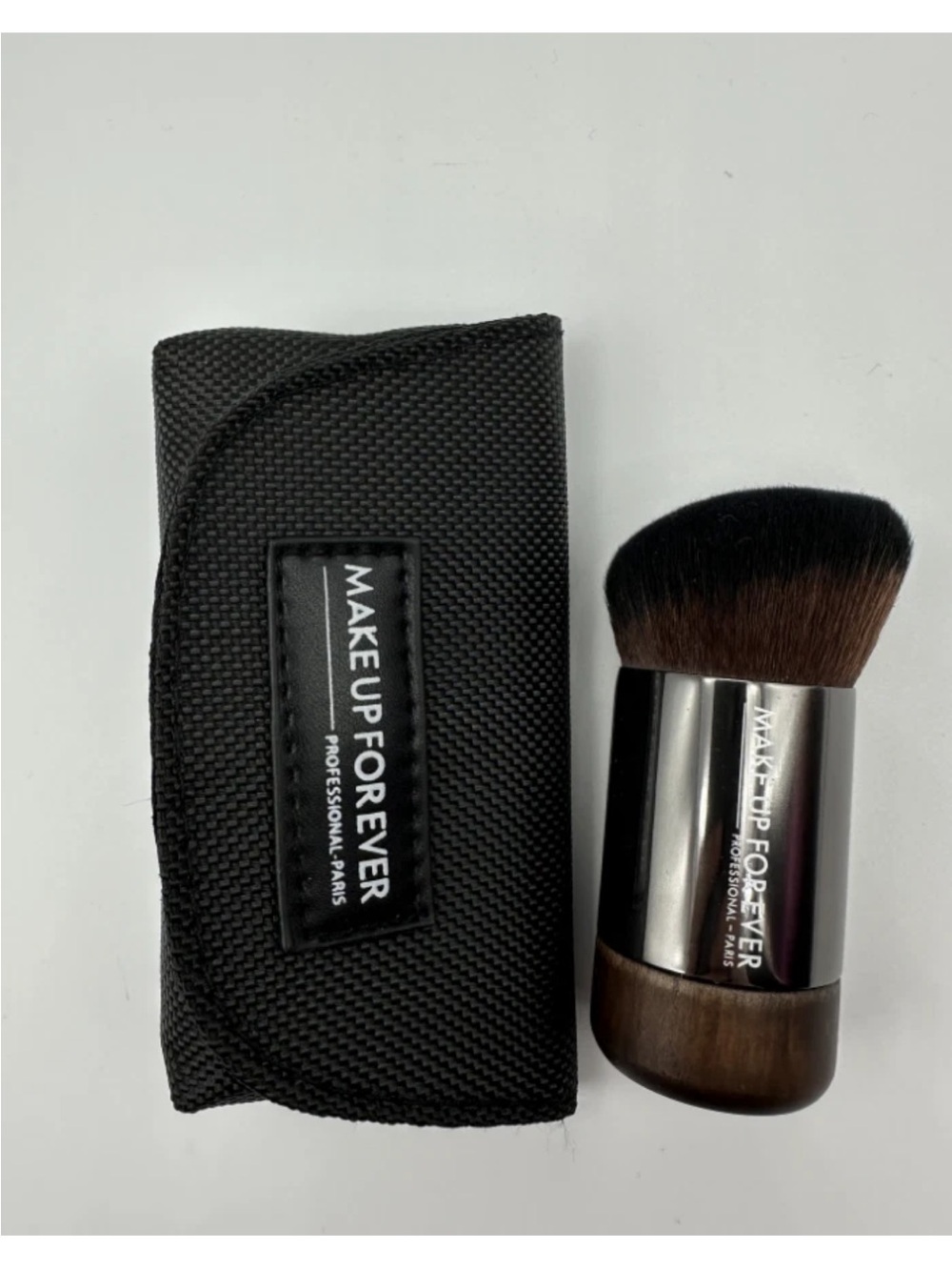 Makeup Forever Compact Brown & Black Kabuki Brush with Black Case